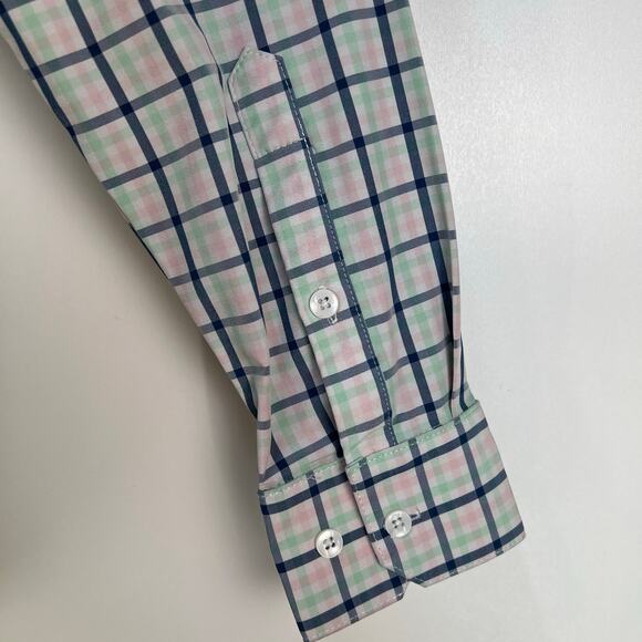Mizzen Main Leeward Collection Button Up Shirt Windowpane Check Printed - Picture 5 of 7